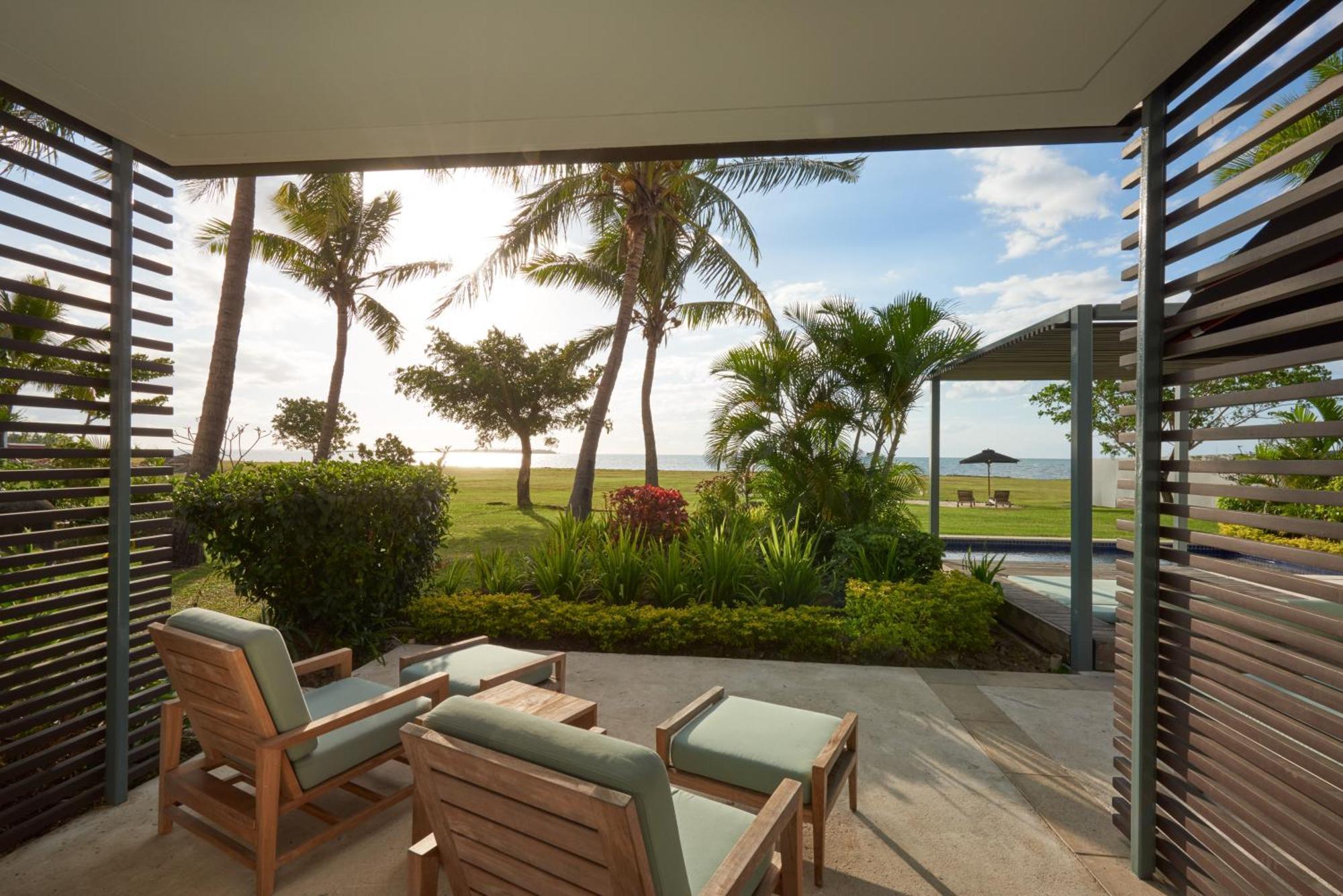 ฮิลตัน ฟิจิ บีช รีสอร์ต แอนด์ สปา Hotel Denarau Island ภายนอก รูปภาพ View from a guest room at the Sheraton Resort
